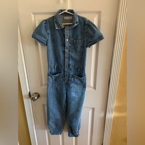 Zara Kids Girl Belted Snap Button Denim Size 10
